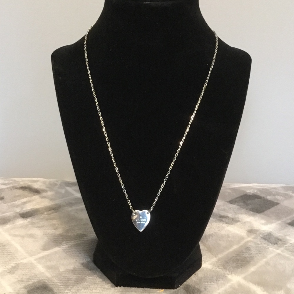Gucci Silver Heart Necklace